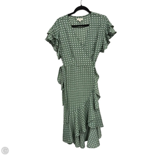 Dress Casual Maxi By Max Studio In Green & White, Size: M