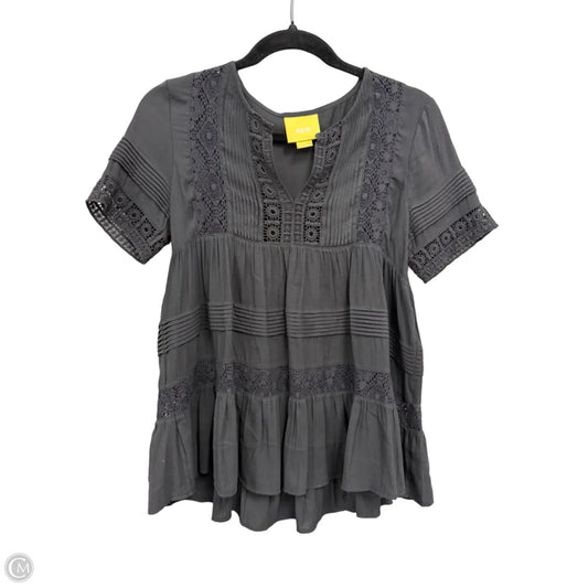 Blouse Short Sleeve By Maeve In Black, Size: Xsp