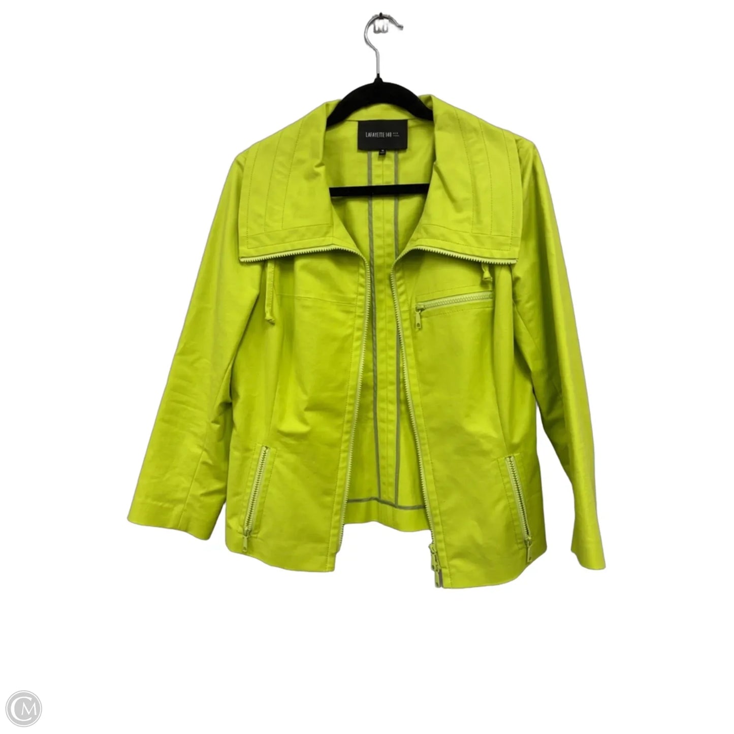 Jacket Designer By Lafayette 148 In Chartreuse, Size: 10