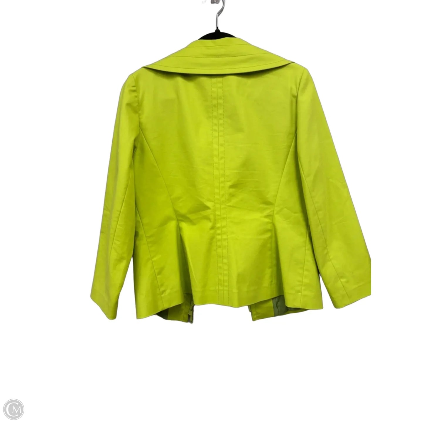 Jacket Designer By Lafayette 148 In Chartreuse, Size: 10