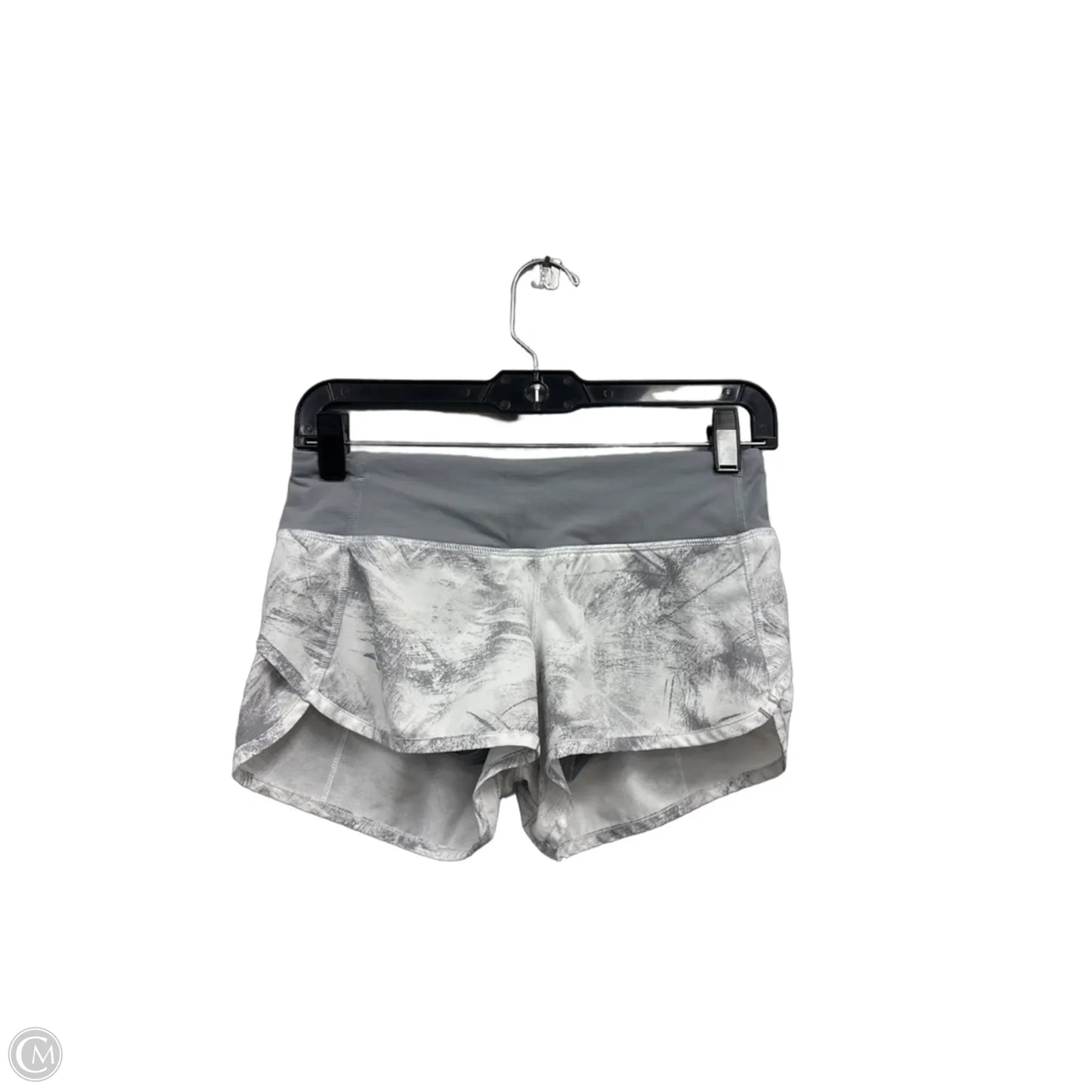 Athletic Shorts By Lululemon In Grey & White, Size: 2