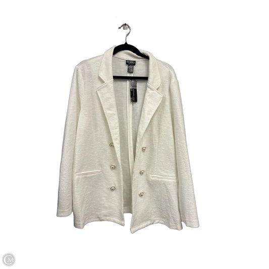 Blazer By Soho Apparel In Ivory, Size: Xl