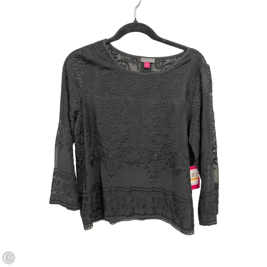 Blouse Long Sleeve By Vince Camuto In Black, Size: S