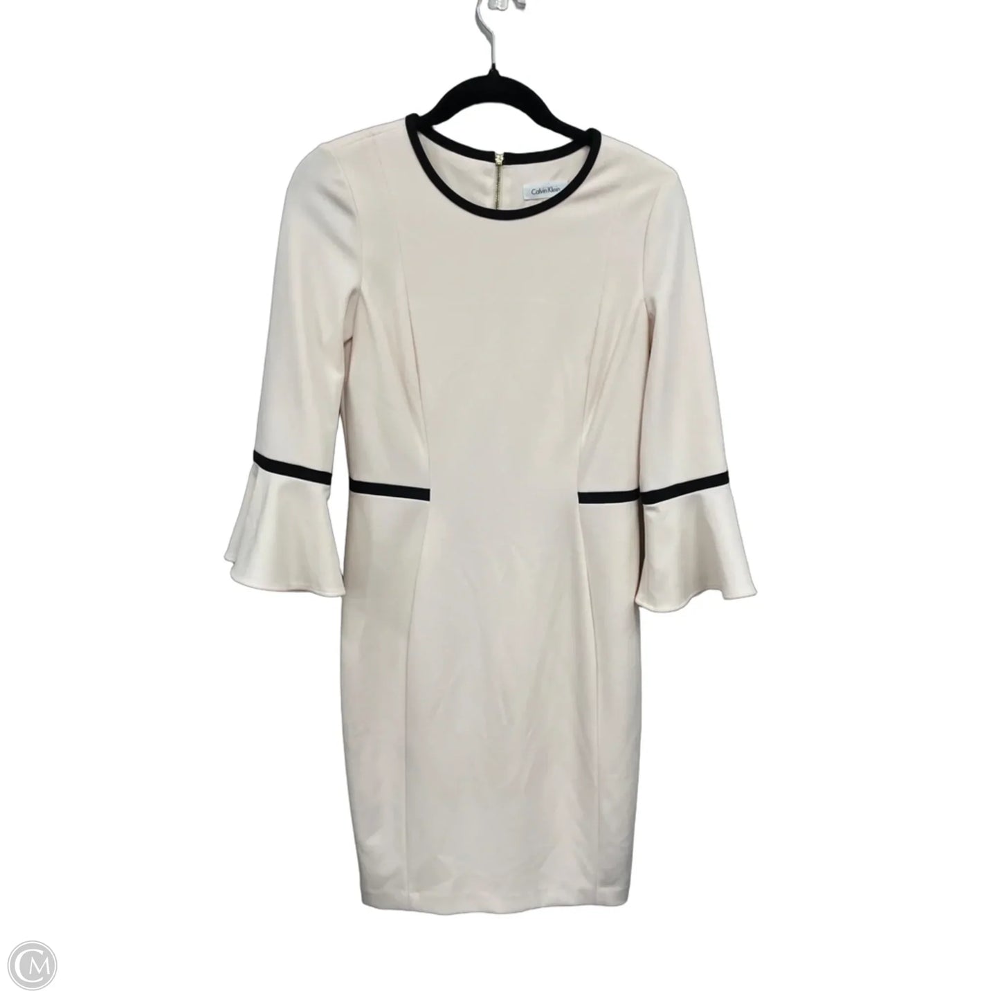 Dress Casual Short By Calvin Klein In Black & Cream, Size: 6