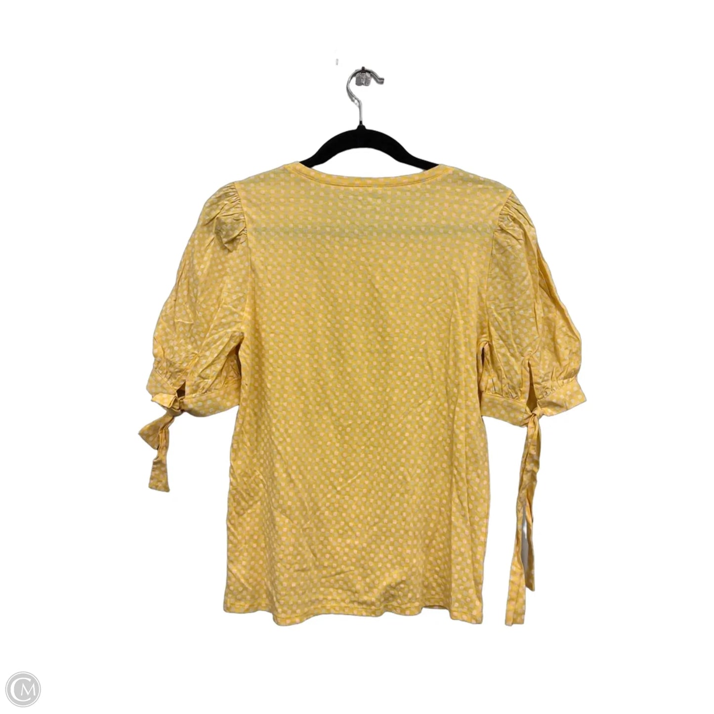 Top Short Sleeve By Loft In Yellow, Size: S