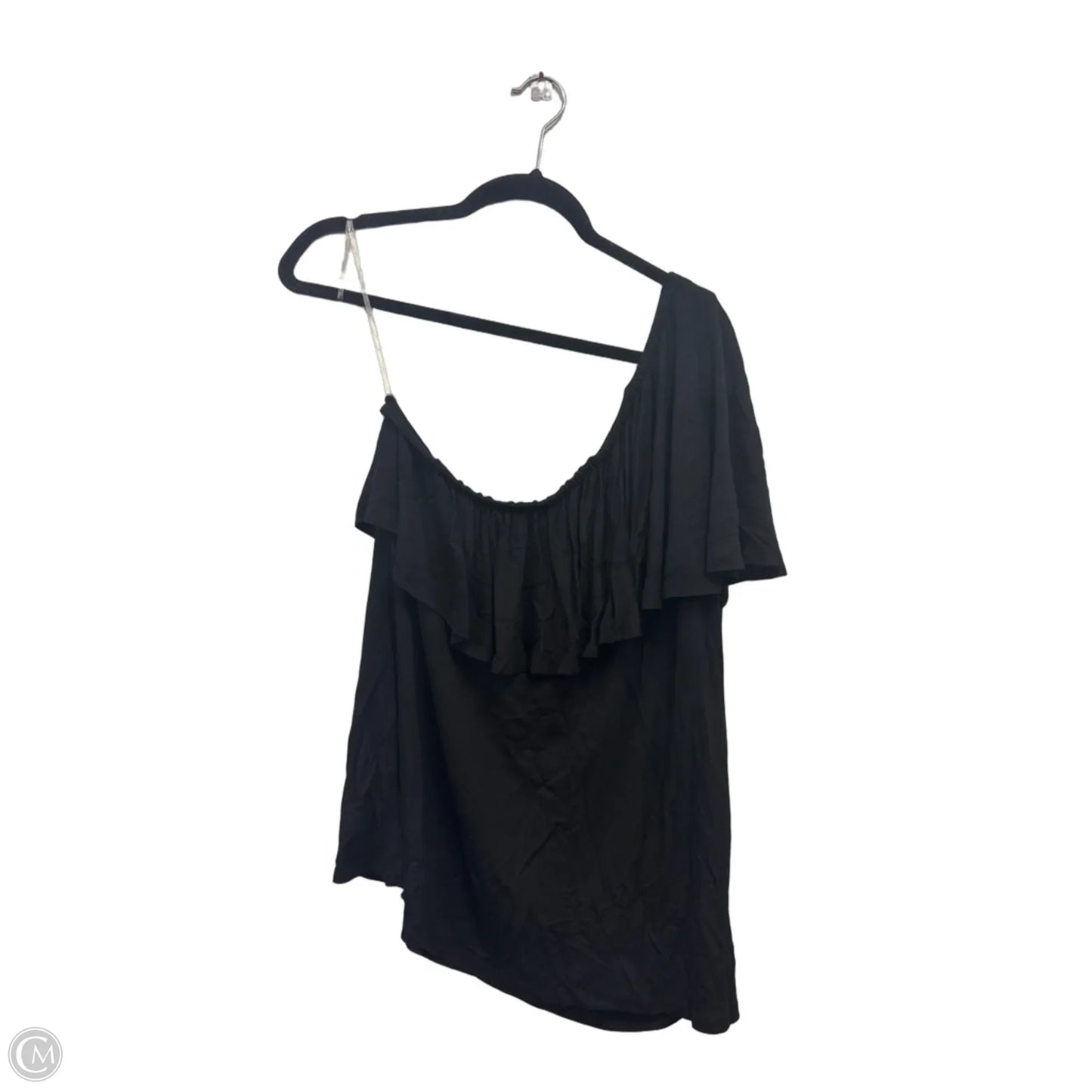Top Short Sleeve By Lane Bryant In Black, Size: 1x