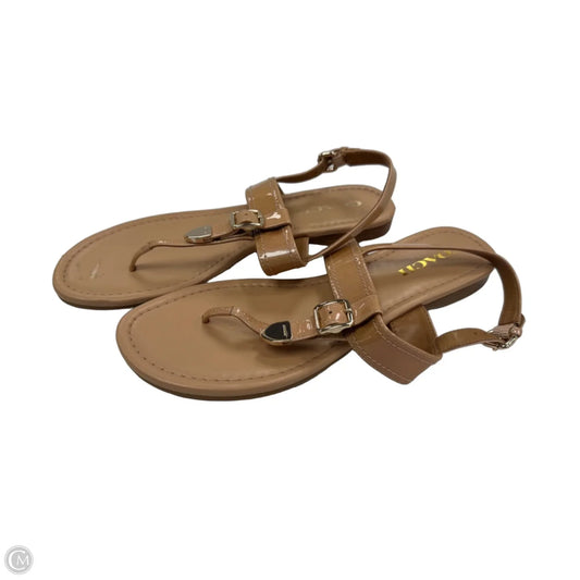 Sandals Designer By Coach In Tan, Size: 9.5
