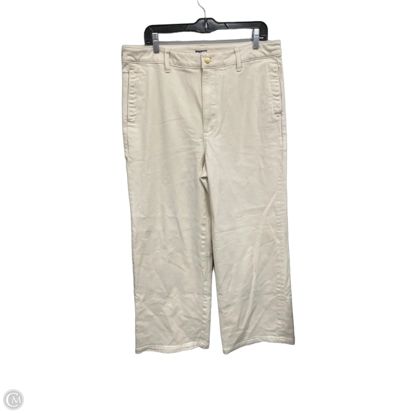 Jeans Wide Leg By J. Crew In Cream, Size: 12