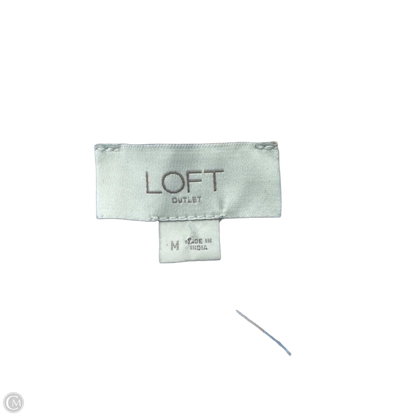 Blouse Short Sleeve By Loft In Blue & Green, Size: M
