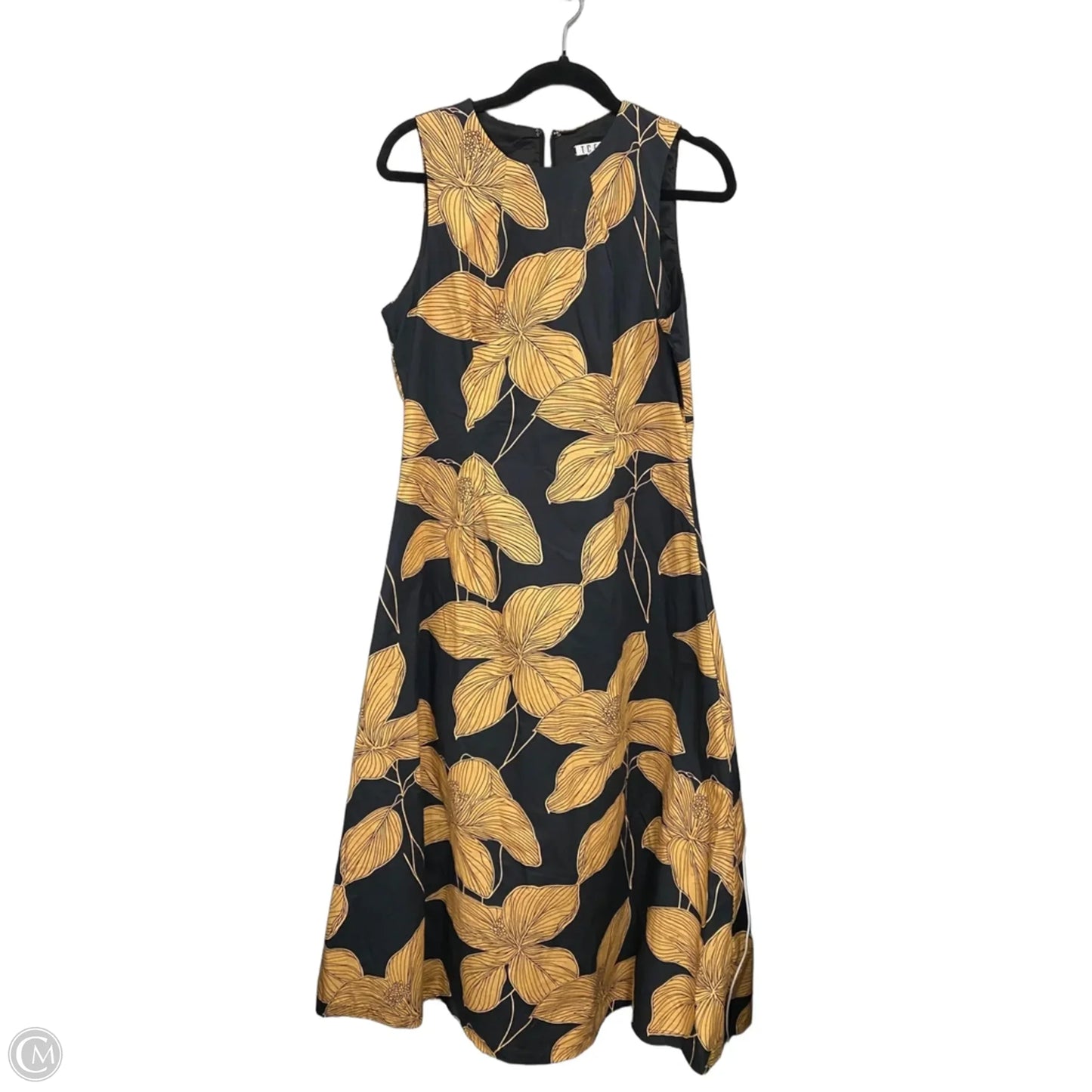 Dress Casual Maxi By Tcec In Black & Orange, Size: L