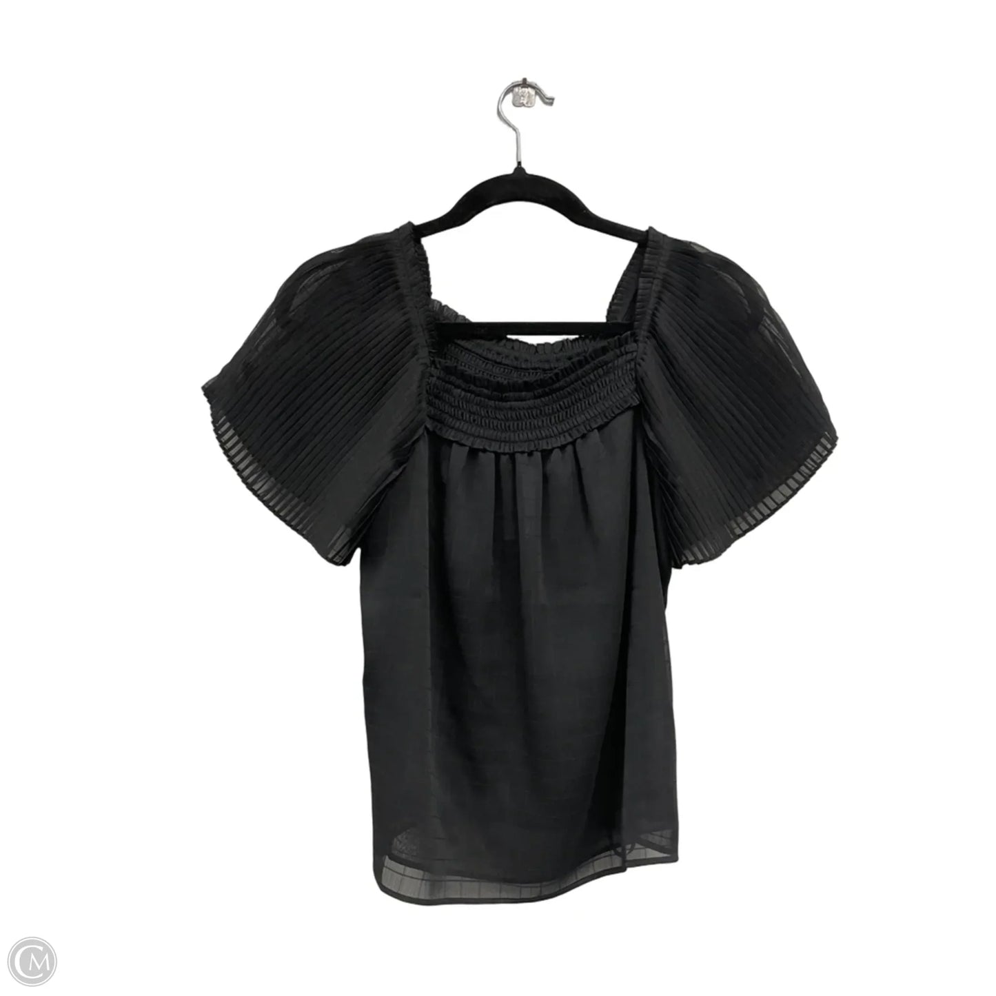 Blouse Short Sleeve By Express In Black, Size: Xsp