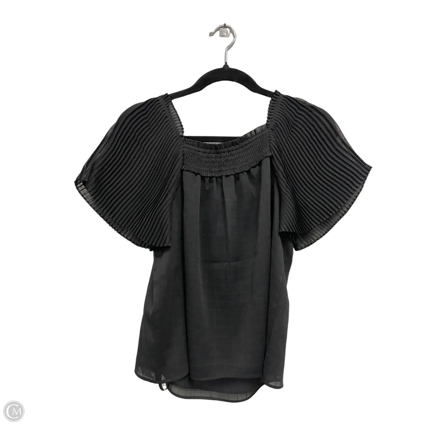 Blouse Short Sleeve By Express In Black, Size: Xsp