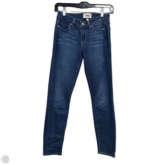 Jeans Skinny By Paige In Blue Denim, Size: 2
