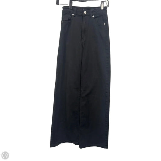 Jeans Wide Leg By Divided In Black Denim, Size: 2