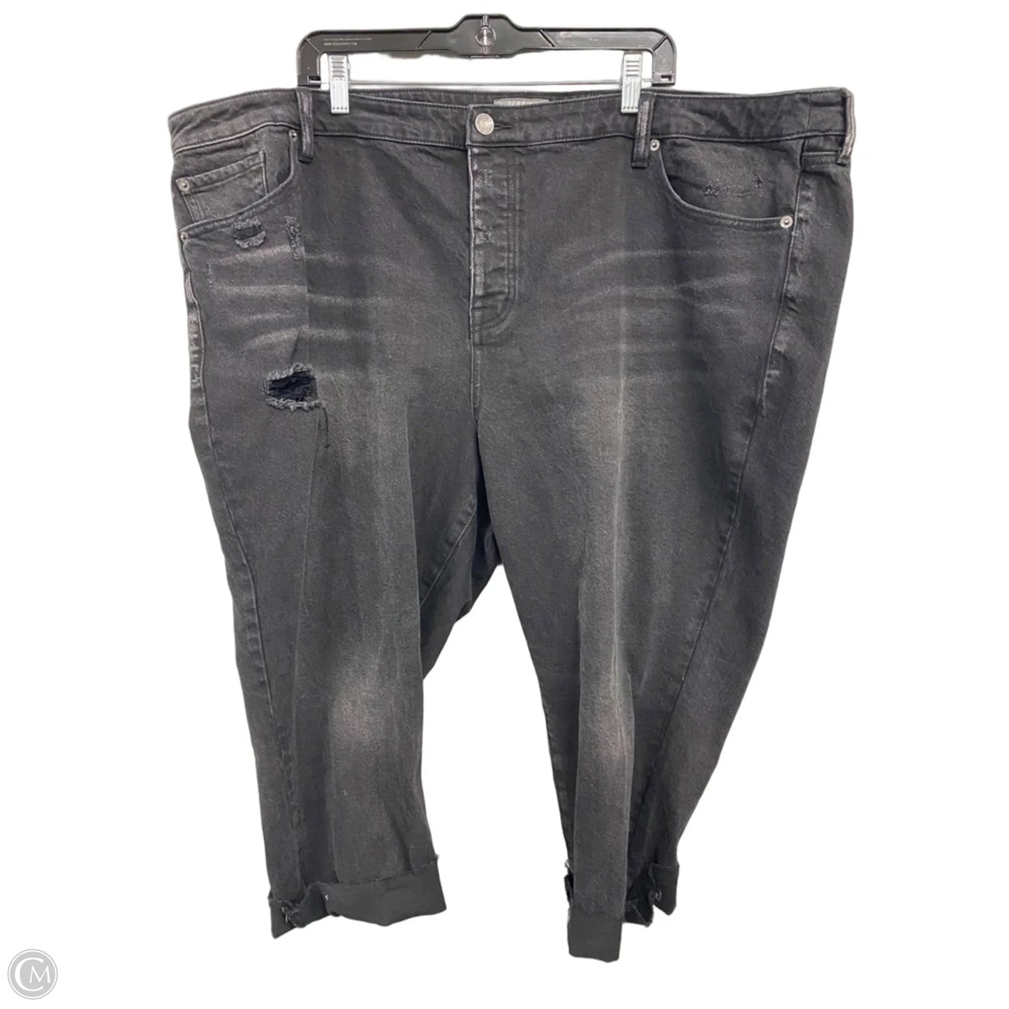 Jeans Straight By Torrid In Black Denim, Size: 4x