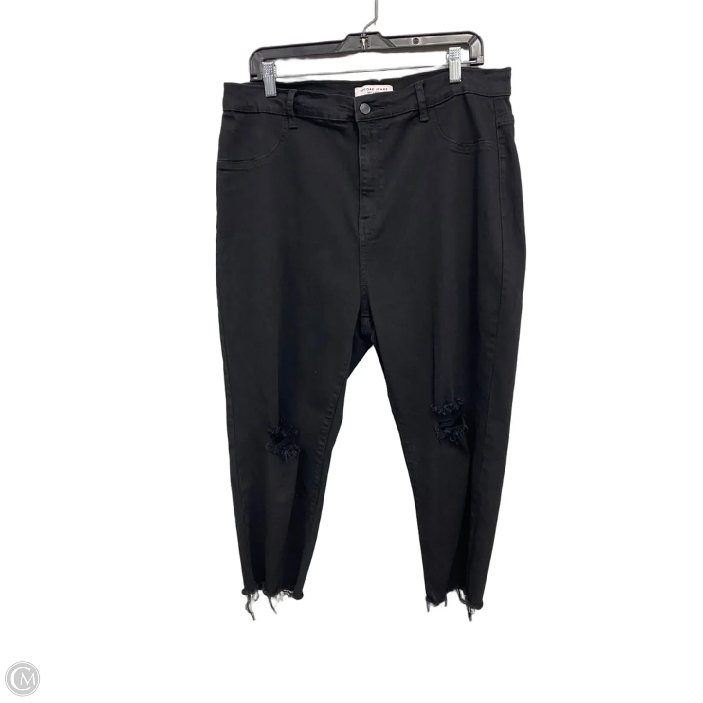 Jeans Straight By Clothes Mentor In Black Denim, Size: 3x