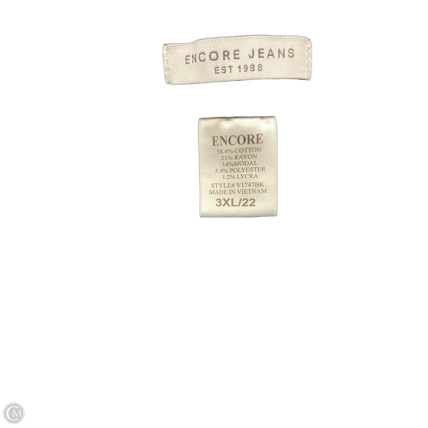 Jeans Straight By Clothes Mentor In Black Denim, Size: 3x