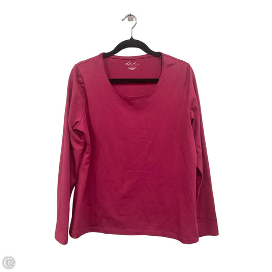 Top Long Sleeve By Kim Rogers In Pink, Size: L
