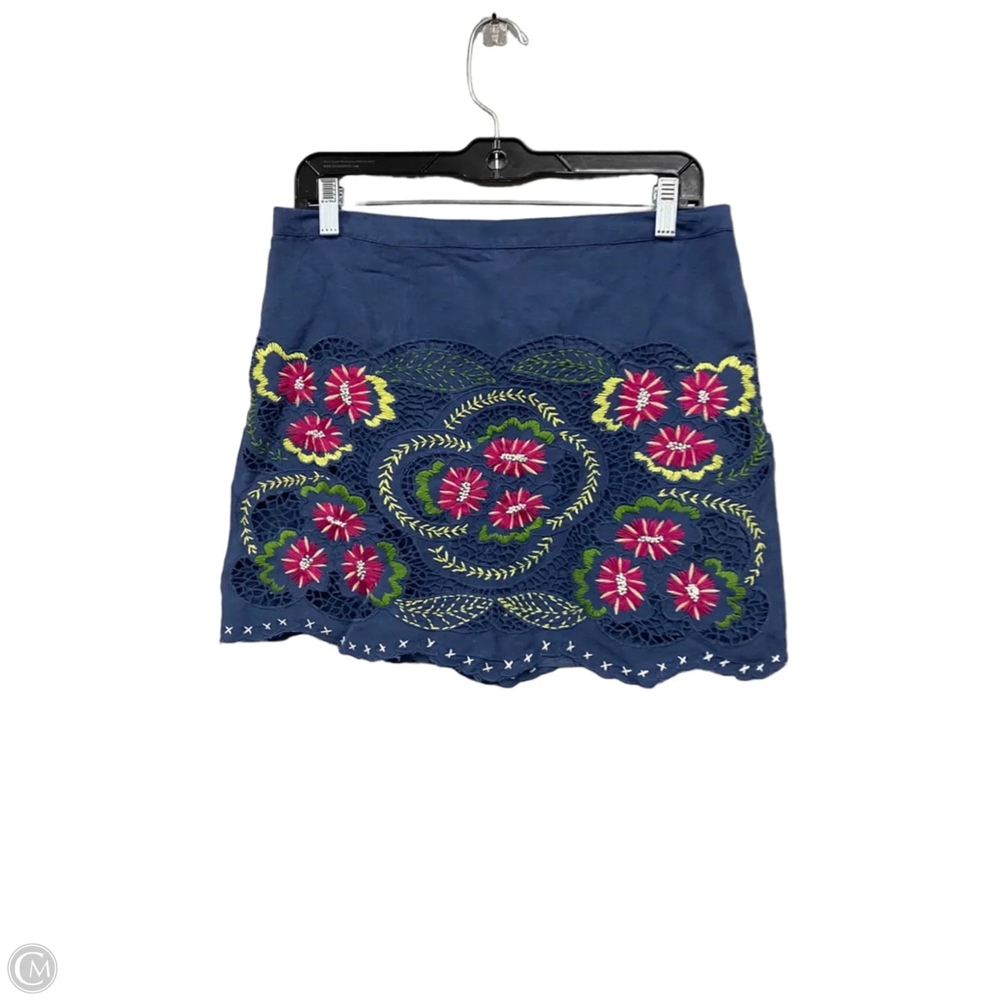 Skirt Mini & Short By Anthropologie In Blue & Pink, Size: 8
