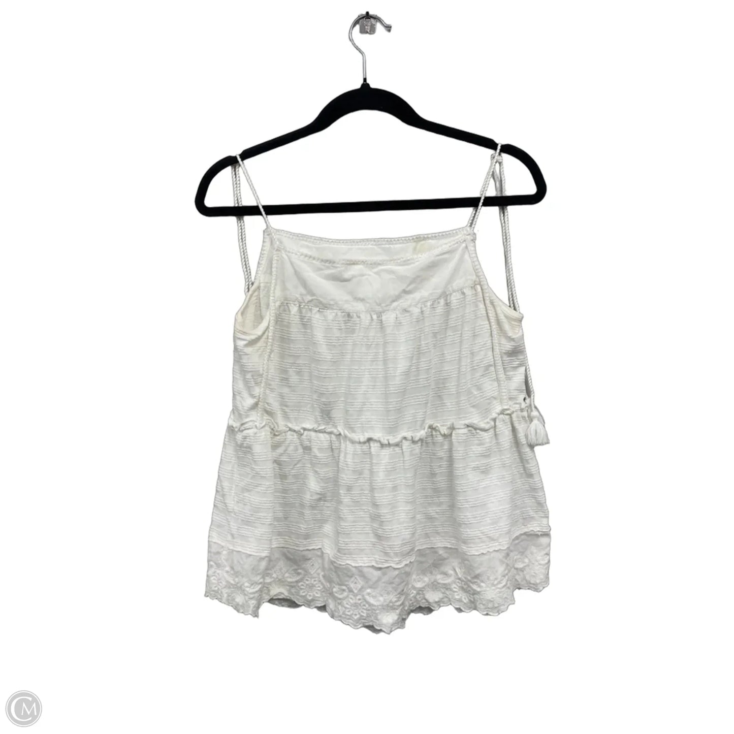Top Sleeveless By Anthropologie In White, Size: S