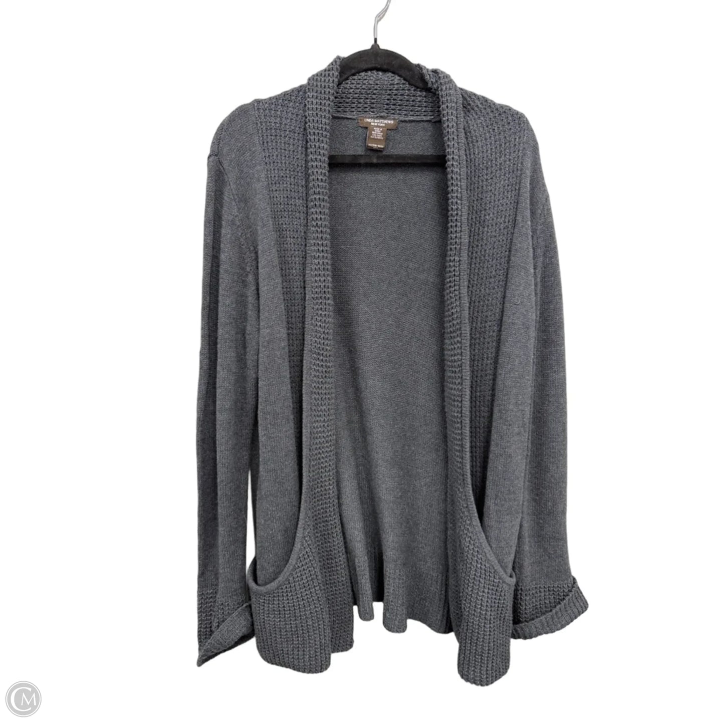 Sweater Cardigan By Clothes Mentor In Grey, Size: Xl