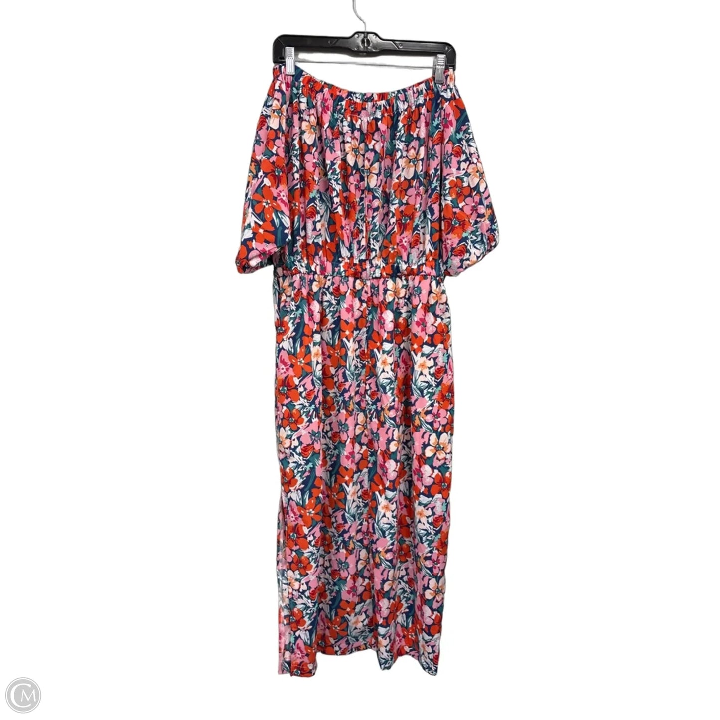 Dress Casual Maxi By Cmc In Orange & Pink, Size: Xl
