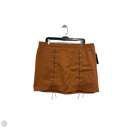 Skirt Mini & Short By Wild Fable In Brown, Size: Xxl