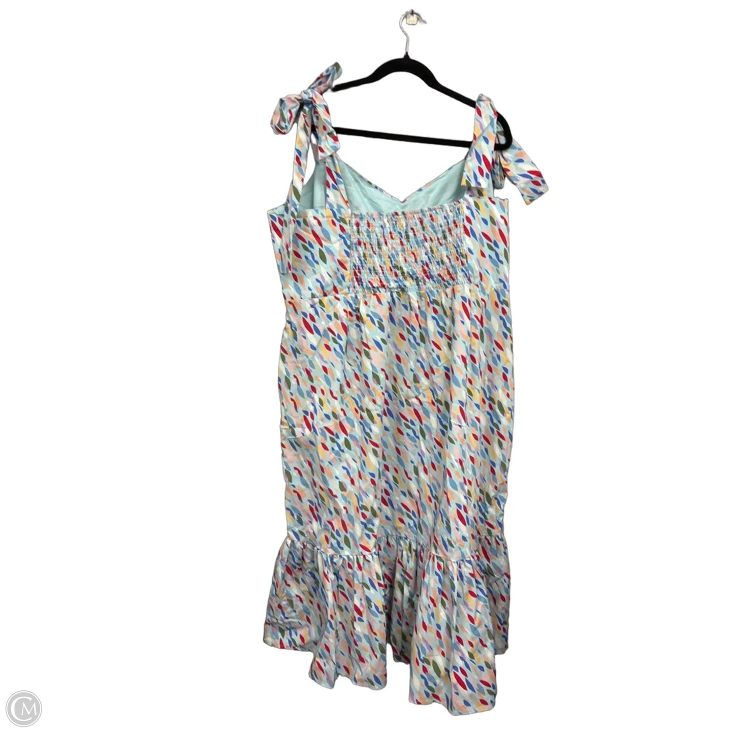 Dress Casual Midi By Eloquii In Blue & Yellow, Size: 22