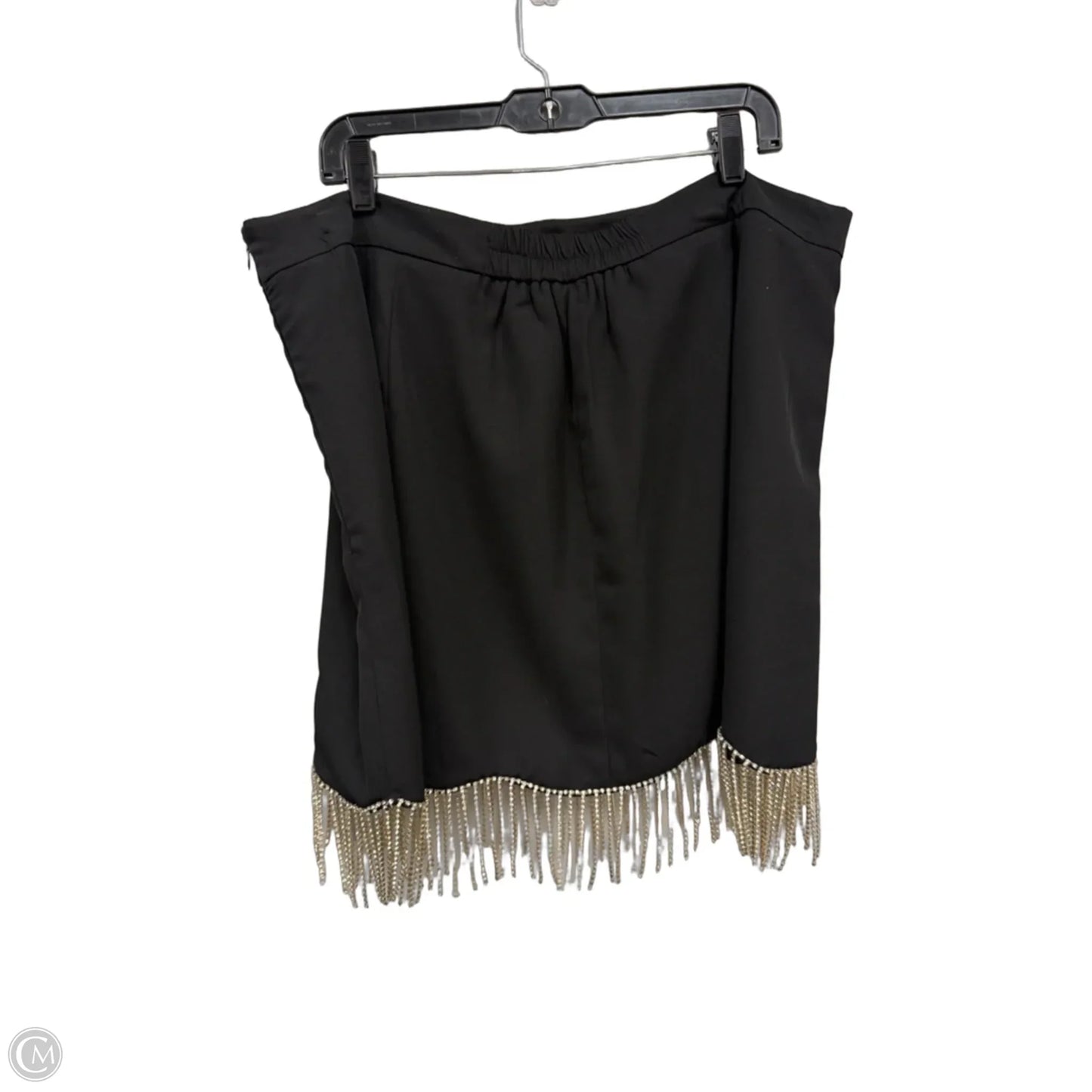 Skirt Mini & Short By Arula In Black & Silver, Size: Xl