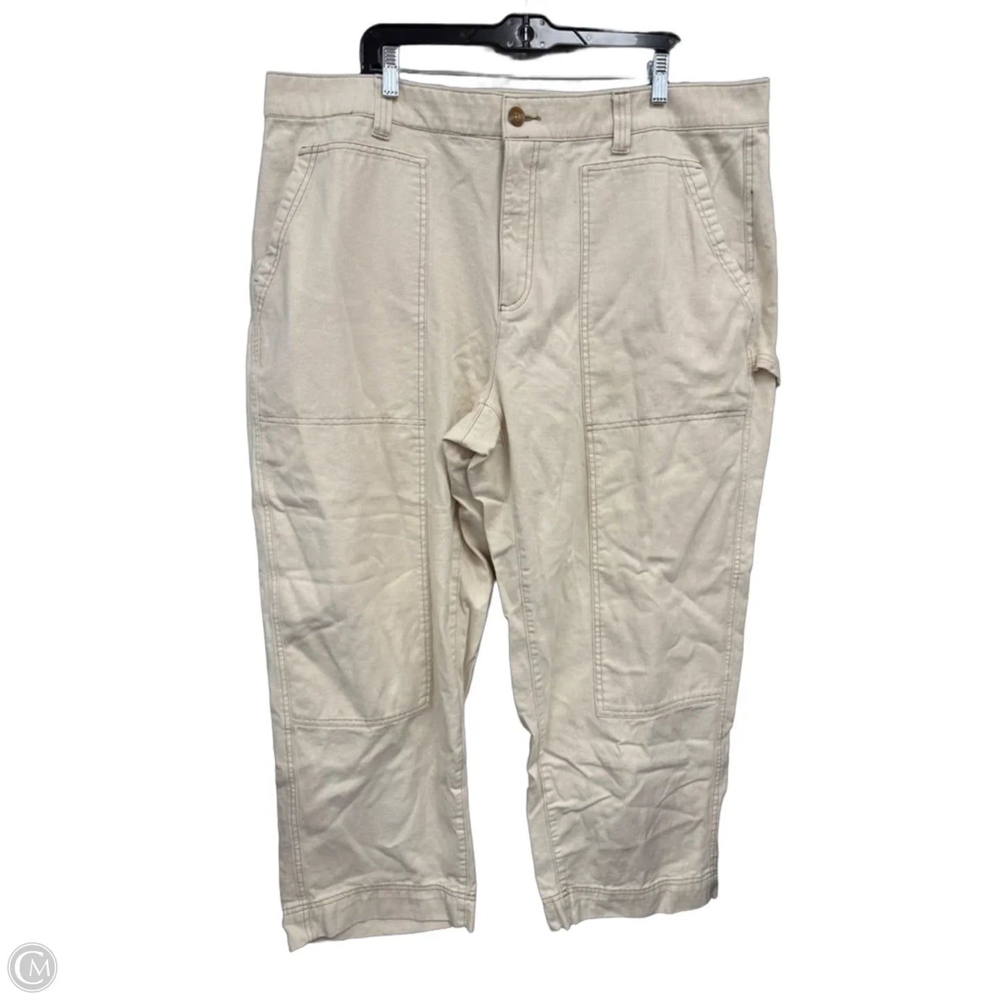 Jeans Straight By Old Navy In Cream, Size: 20