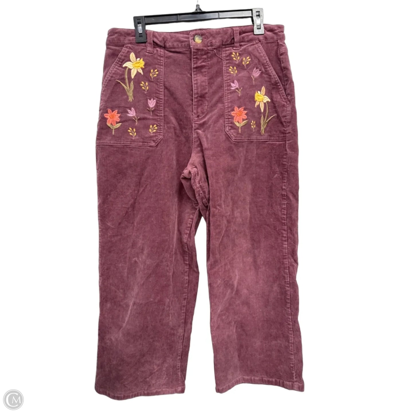 Pants Corduroy By Cmc In Purple & Yellow, Size: 16