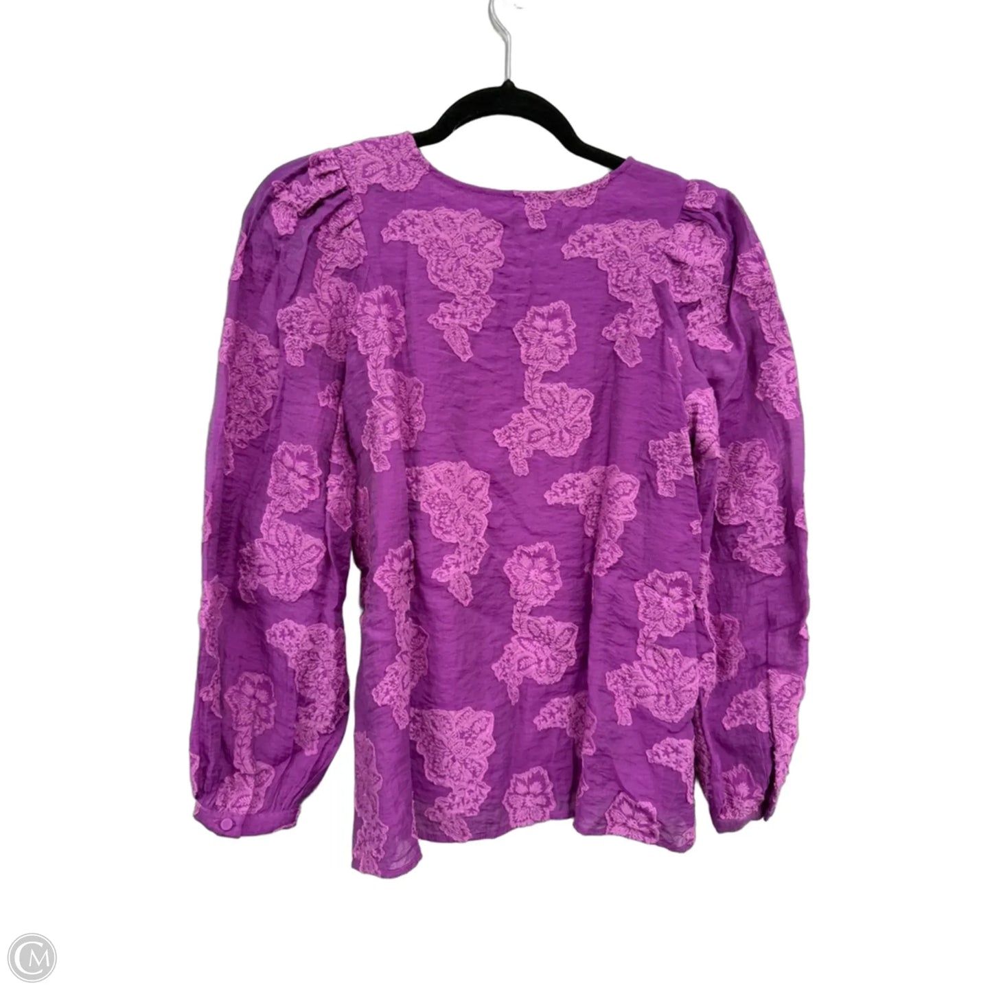 Blouse Long Sleeve By Loft In Purple, Size: Sp