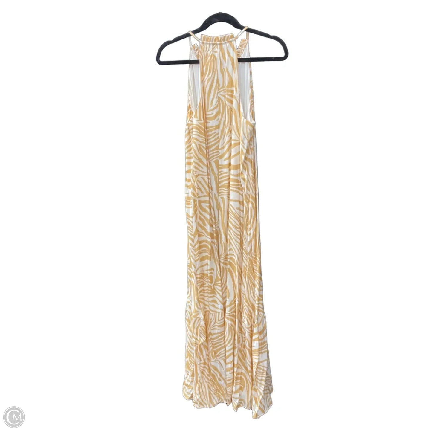 Dress Casual Maxi By Nine West Apparel In Tan & White, Size: L