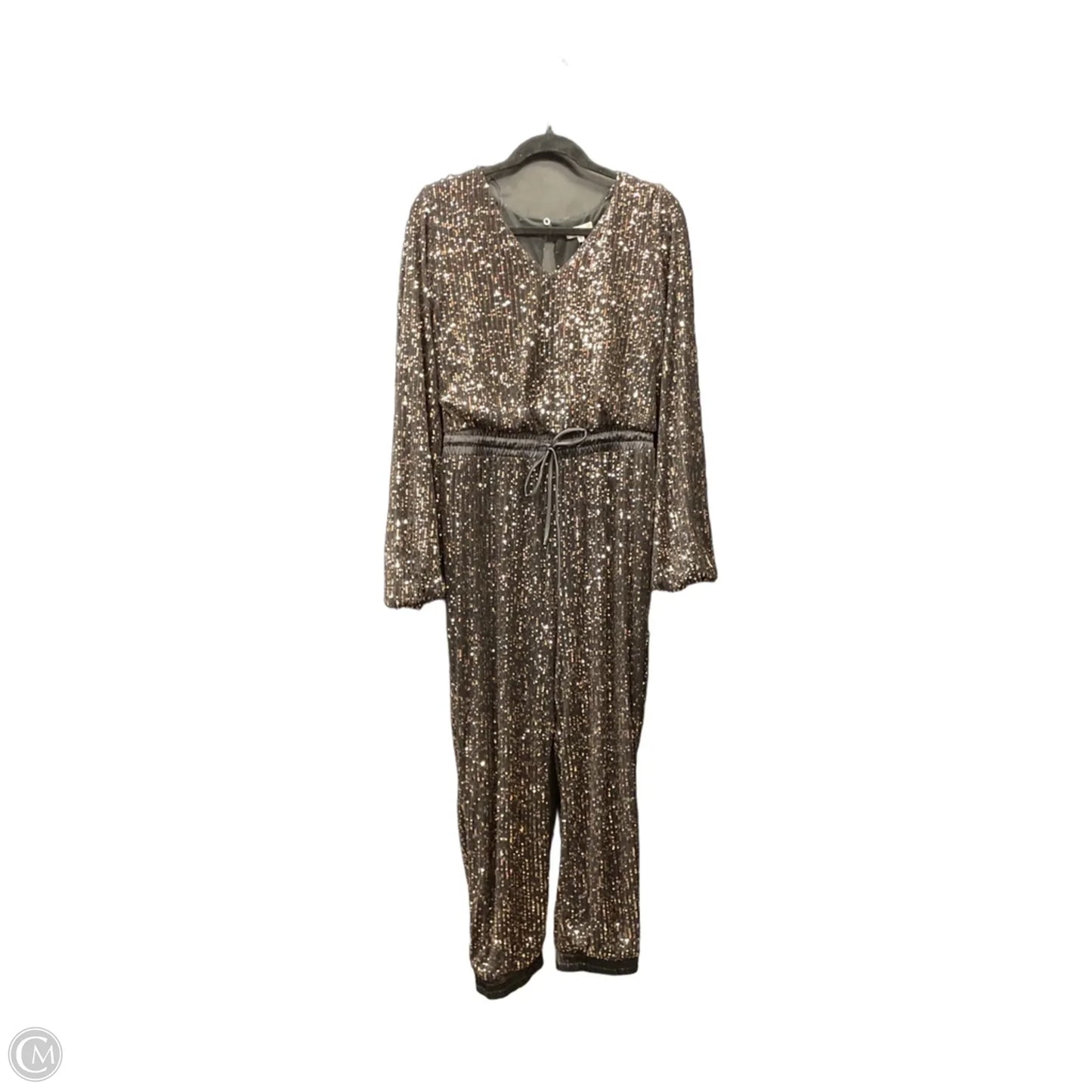 Jumpsuit By Clothes Mentor In Black & Gold, Size: L