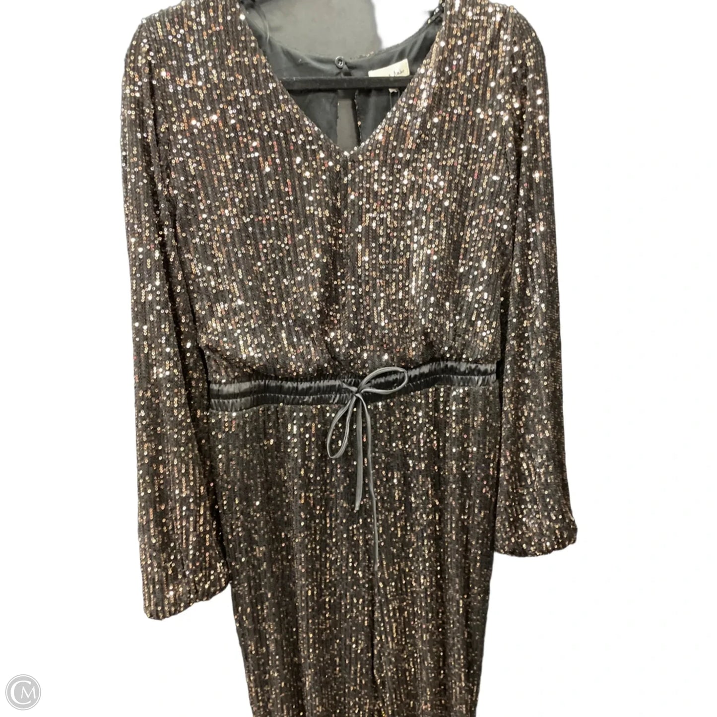 Jumpsuit By Clothes Mentor In Black & Gold, Size: L