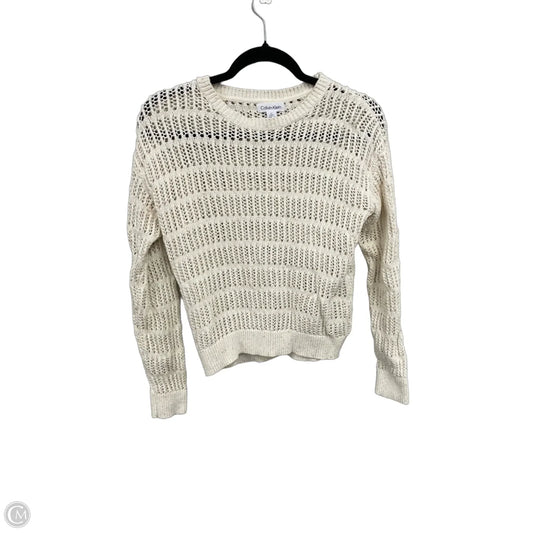 Sweater By Calvin Klein In Cream, Size: S