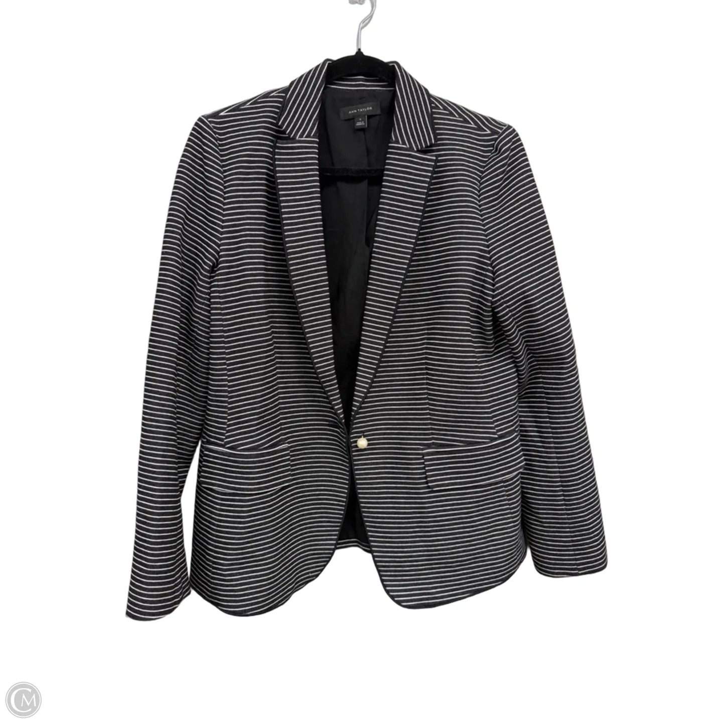 Blazer By Ann Taylor In Black & White, Size: 12