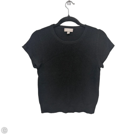 Sweater Short Sleeve By J. Crew In Black, Size: M
