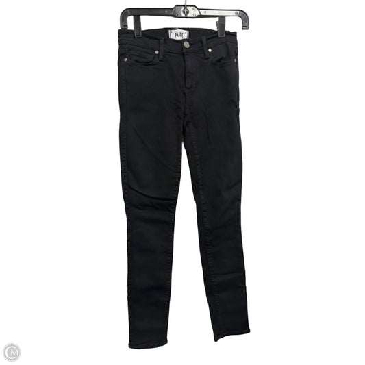Jeans Skinny By Paige In Black Denim, Size: 4