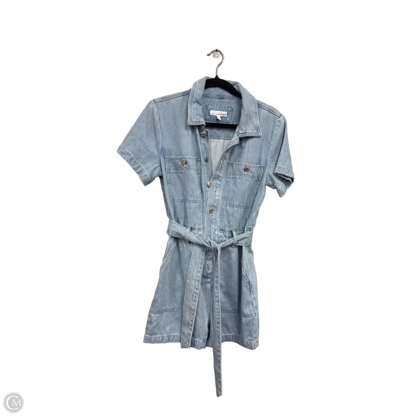 Romper By Loft In Blue Denim, Size: 0p