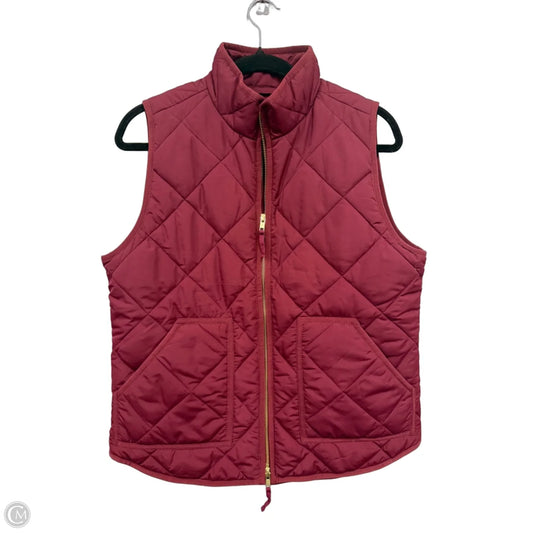 Vest Puffer & Quilted By J. Crew In Maroon, Size: M