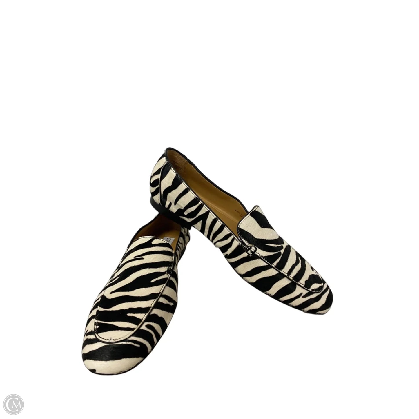 Shoes Flats By Steve Madden In Black & White, Size: 8.5