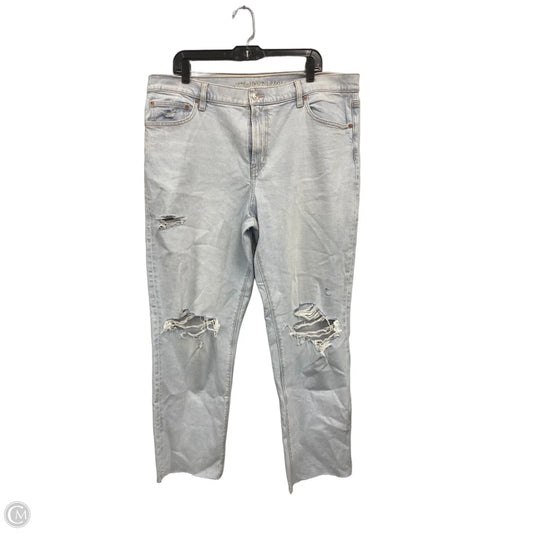 Jeans Straight By American Eagle In Blue Denim, Size: 18