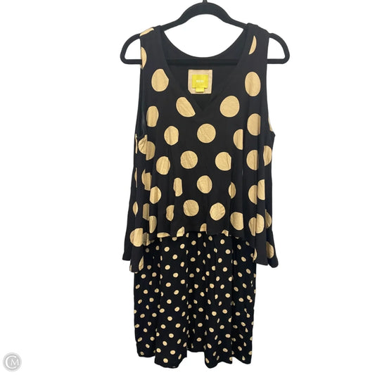 Dress Casual Short By Maeve In Black & Tan, Size: L