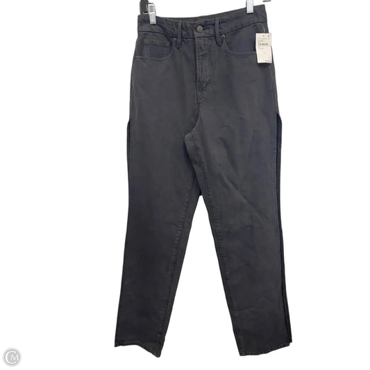 Jeans Straight By Good American In Black Denim, Size: 0