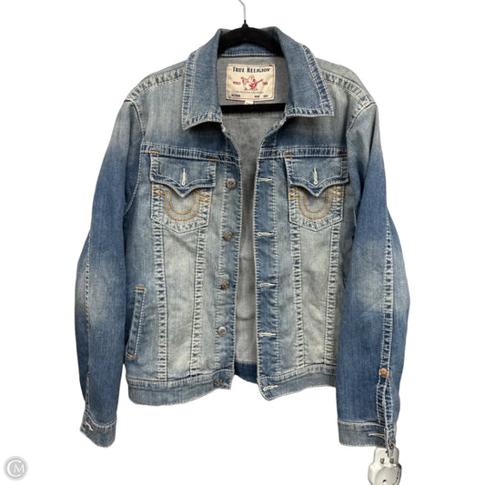 Jacket Denim By True Religion In Blue Denim, Size: Xl