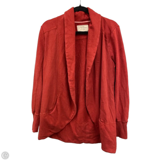 Cardigan By Lucky Brand In Orange, Size: L