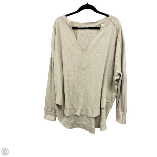 Top Long Sleeve By We The Free In Beige, Size: L
