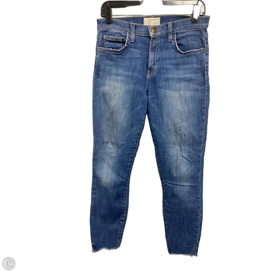 Jeans Skinny By Current Elliott In Blue Denim, Size: 4