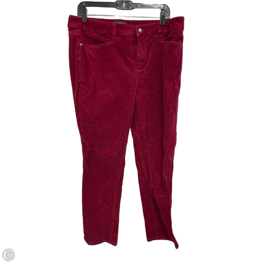 Pants Corduroy By Talbots In Maroon, Size: 14